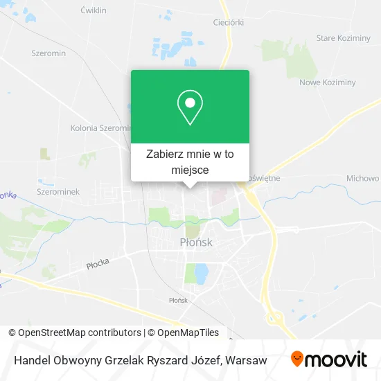 Mapa Handel Obwoyny Grzelak Ryszard Józef