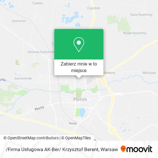 Mapa /Firma Usługowa AK-Ber/ Krzysztof Berent