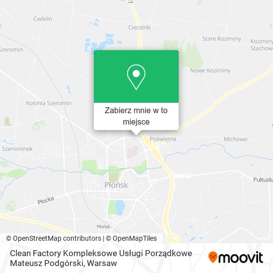 Mapa Clean Factory Kompleksowe Usługi Porządkowe Mateusz Podgórski