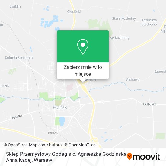 Mapa Sklep Przemysłowy Godag s.c. Agnieszka Godzińska Anna Kadej