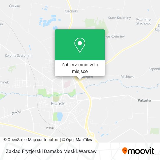 Mapa Zaklad Fryzjerski Damsko Meski