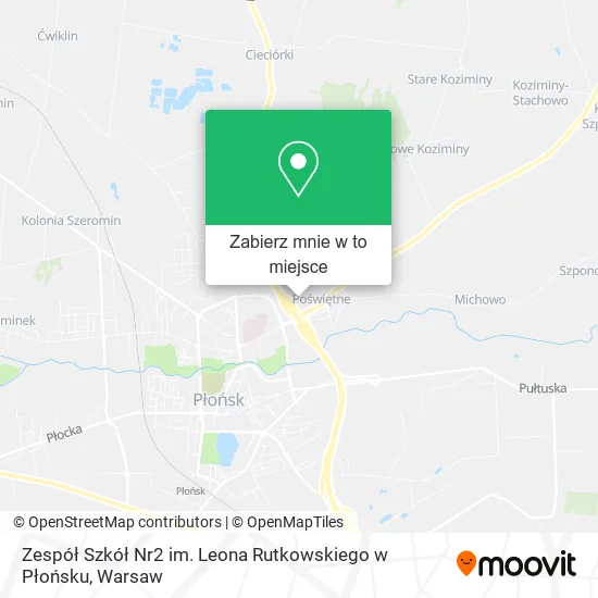 Mapa Zespół Szkół Nr2 im. Leona Rutkowskiego w Płońsku
