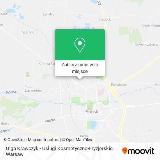 Mapa Olga Krawczyk - Usługi Kosmetyczno-Fryzjerskie