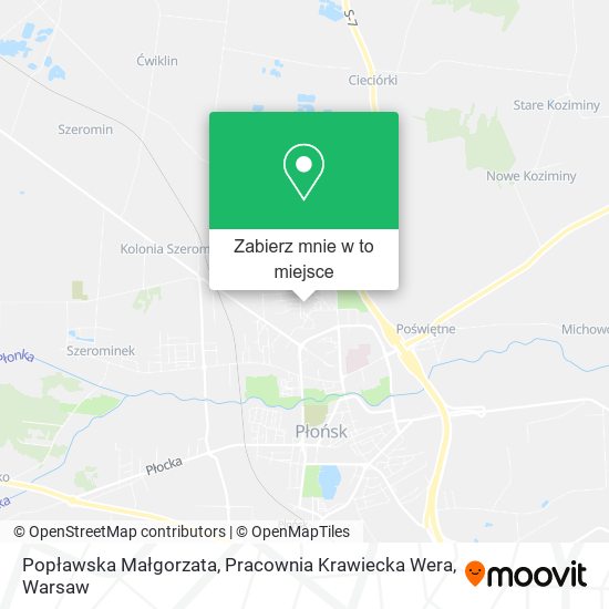 Mapa Popławska Małgorzata, Pracownia Krawiecka Wera