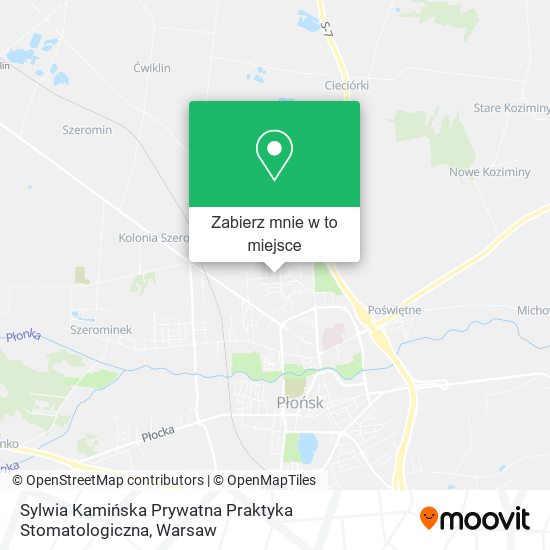 Mapa Sylwia Kamińska Prywatna Praktyka Stomatologiczna