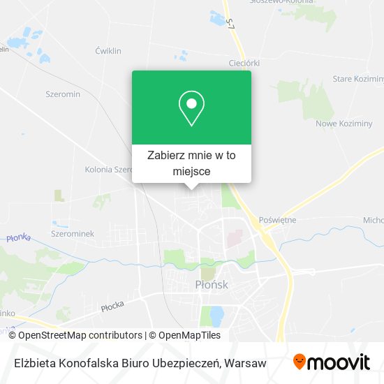 Mapa Elżbieta Konofalska Biuro Ubezpieczeń