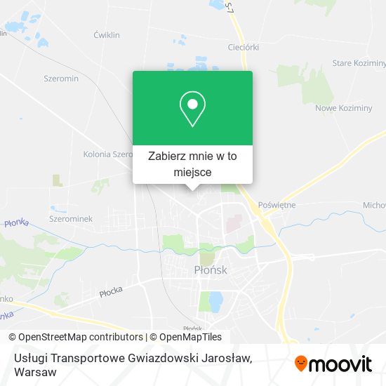 Mapa Usługi Transportowe Gwiazdowski Jarosław