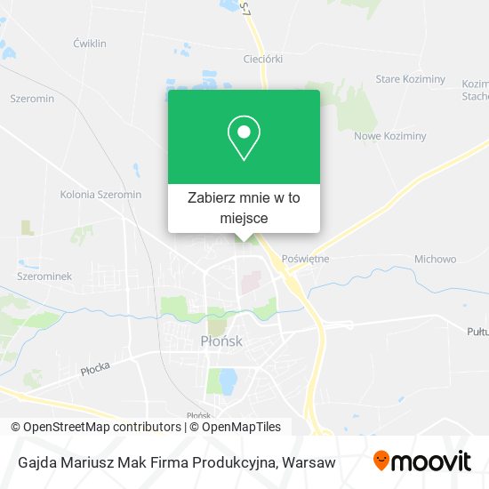 Mapa Gajda Mariusz Mak Firma Produkcyjna