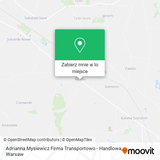 Mapa Adrianna Mysiewicz Firma Transportowo - Handlowa