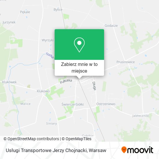 Mapa Usługi Transportowe Jerzy Chojnacki