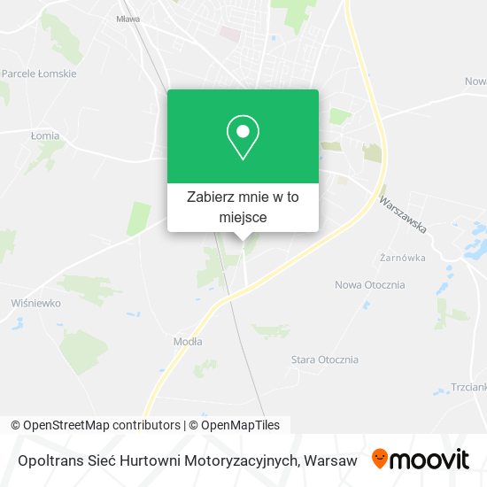 Mapa Opoltrans Sieć Hurtowni Motoryzacyjnych