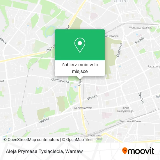 Mapa Aleja Prymasa Tysiąclecia