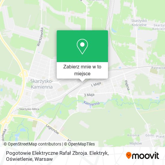 Mapa Pogotowie Elektryczne Rafał Zbroja. Elektryk, Oświetlenie