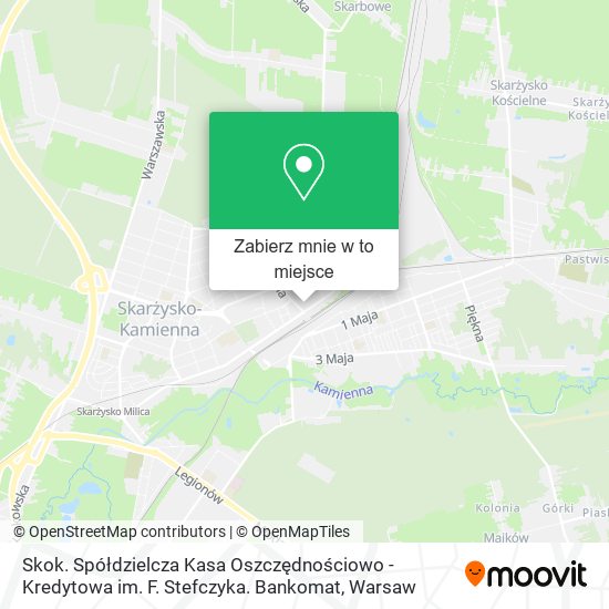 Mapa Skok. Spółdzielcza Kasa Oszczędnościowo - Kredytowa im. F. Stefczyka. Bankomat