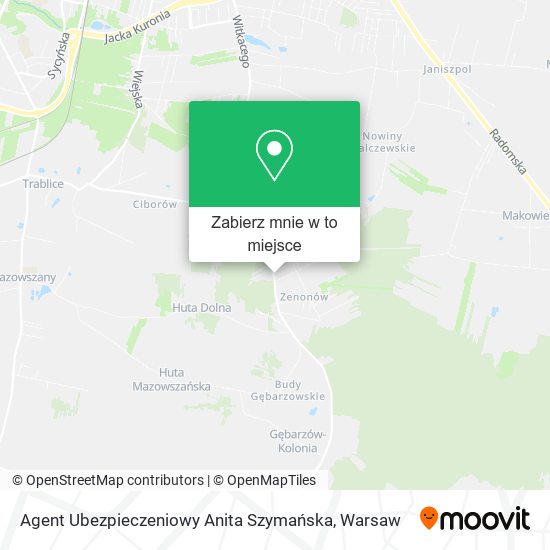 Mapa Agent Ubezpieczeniowy Anita Szymańska