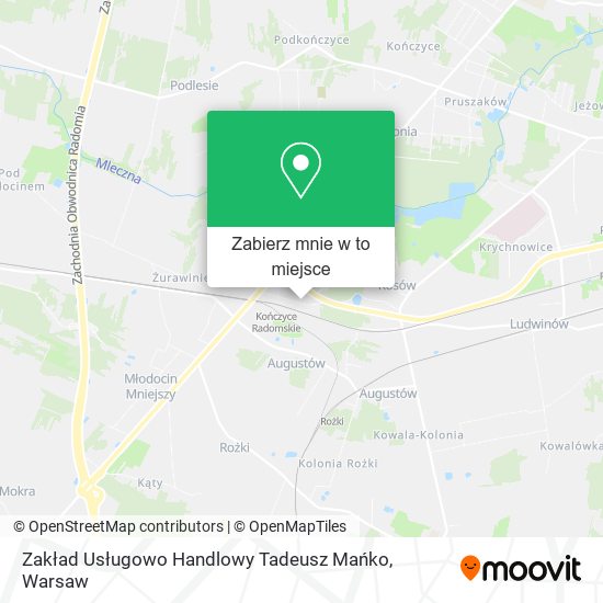 Mapa Zakład Usługowo Handlowy Tadeusz Mańko