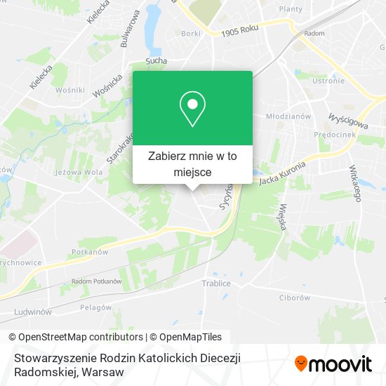 Mapa Stowarzyszenie Rodzin Katolickich Diecezji Radomskiej