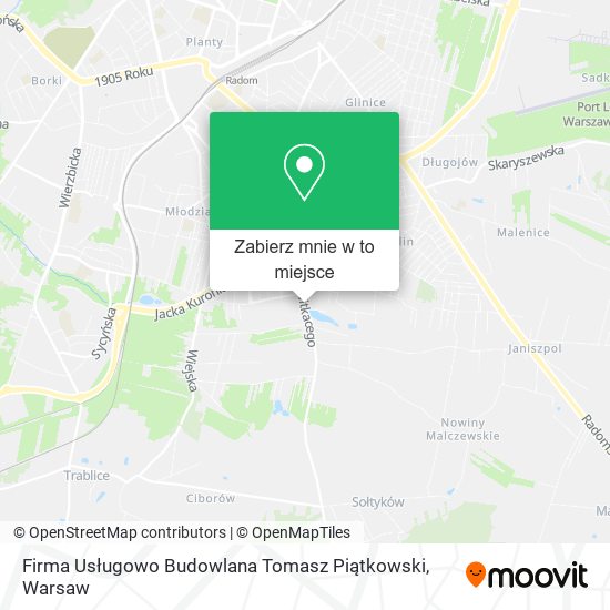 Mapa Firma Usługowo Budowlana Tomasz Piątkowski