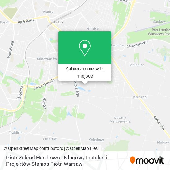 Mapa Piotr Zakład Handlowo-Usługowy Instalacji Projektów Stanios Piotr