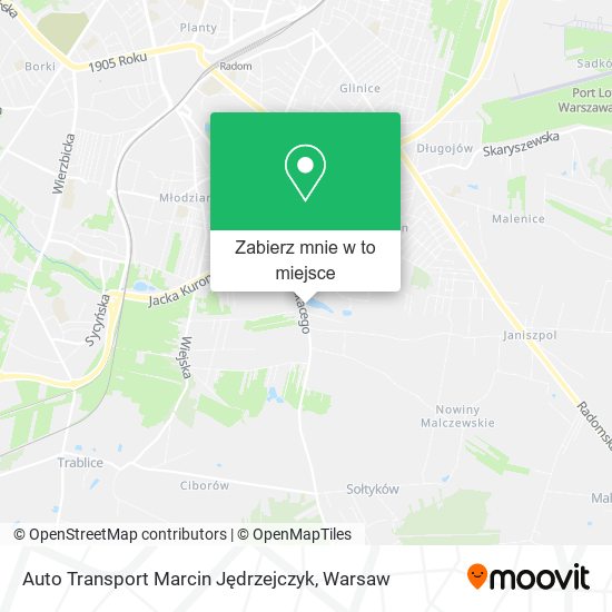 Mapa Auto Transport Marcin Jędrzejczyk