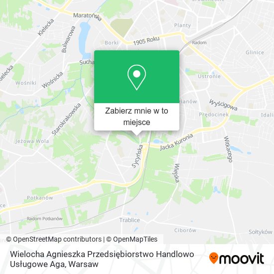 Mapa Wielocha Agnieszka Przedsiębiorstwo Handlowo Usługowe Aga