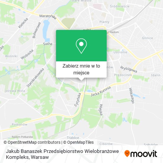 Mapa Jakub Banaszek Przedsiębiorstwo Wielobranżowe Kompleks