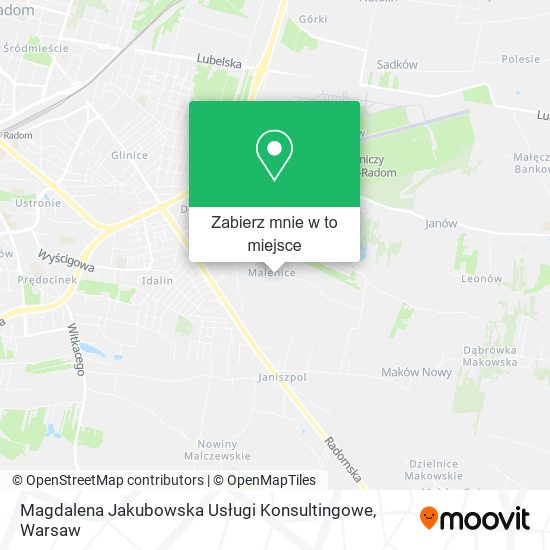 Mapa Magdalena Jakubowska Usługi Konsultingowe