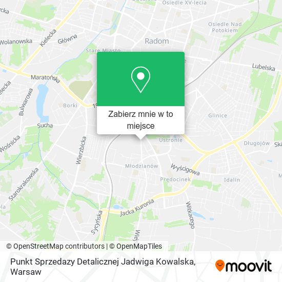 Mapa Punkt Sprzedazy Detalicznej Jadwiga Kowalska