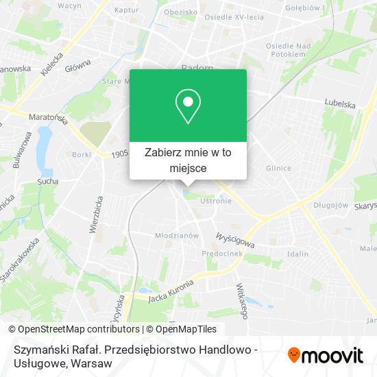 Mapa Szymański Rafał. Przedsiębiorstwo Handlowo - Usługowe