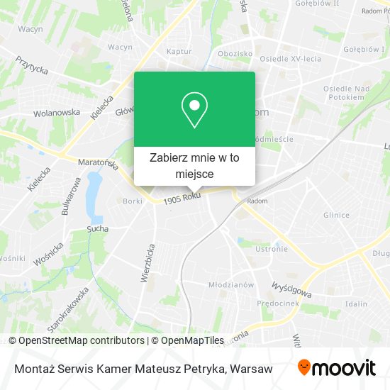 Mapa Montaż Serwis Kamer Mateusz Petryka