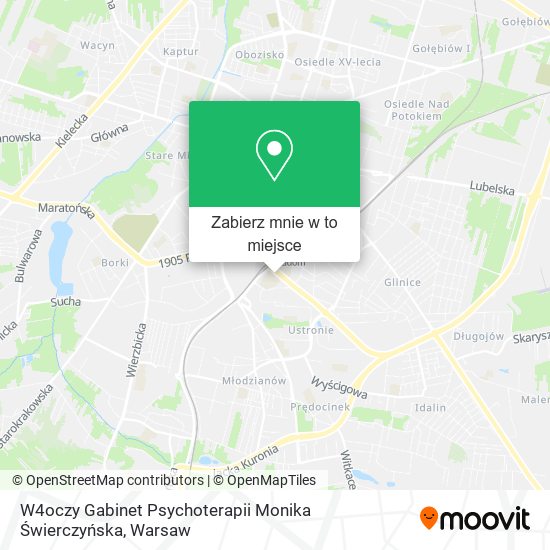 Mapa W4oczy Gabinet Psychoterapii Monika Świerczyńska