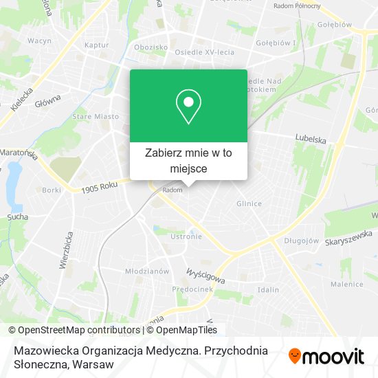 Mapa Mazowiecka Organizacja Medyczna. Przychodnia Słoneczna