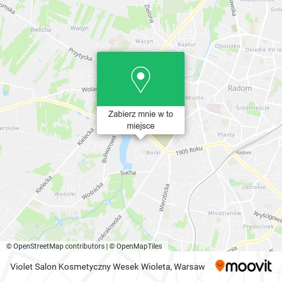 Mapa Violet Salon Kosmetyczny Wesek Wioleta