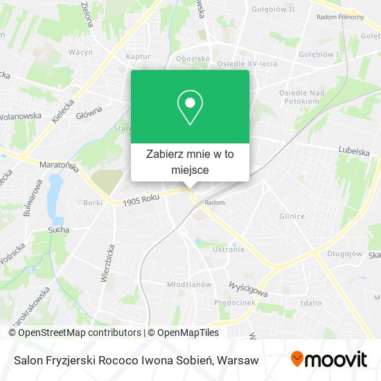 Mapa Salon Fryzjerski Rococo Iwona Sobień