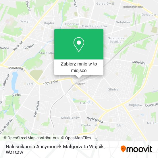 Mapa Naleśnikarnia Ancymonek Małgorzata Wójcik