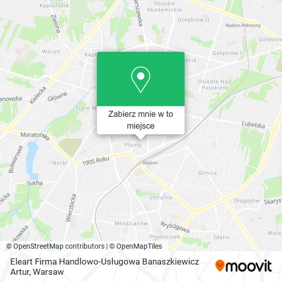 Mapa Eleart Firma Handlowo-Usługowa Banaszkiewicz Artur