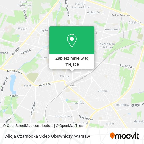 Mapa Alicja Czarnocka Sklep Obuwniczy