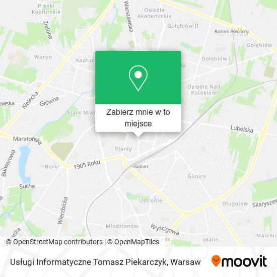 Mapa Usługi Informatyczne Tomasz Piekarczyk