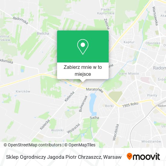 Mapa Sklep Ogrodniczy Jagoda Piotr Chrzaszcz