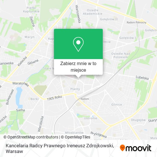 Mapa Kancelaria Radcy Prawnego Ireneusz Zdrojkowski