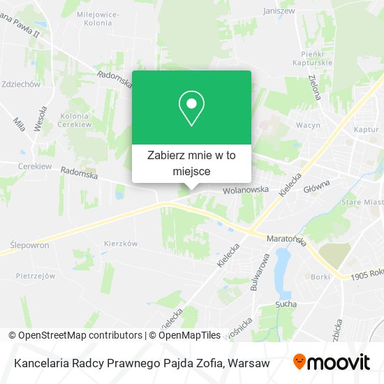 Mapa Kancelaria Radcy Prawnego Pajda Zofia