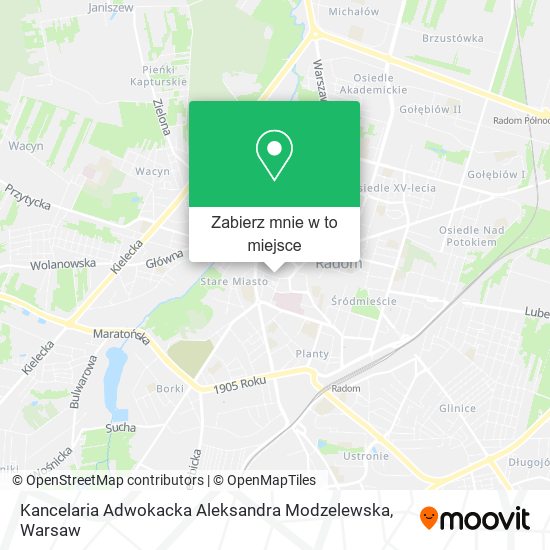 Mapa Kancelaria Adwokacka Aleksandra Modzelewska