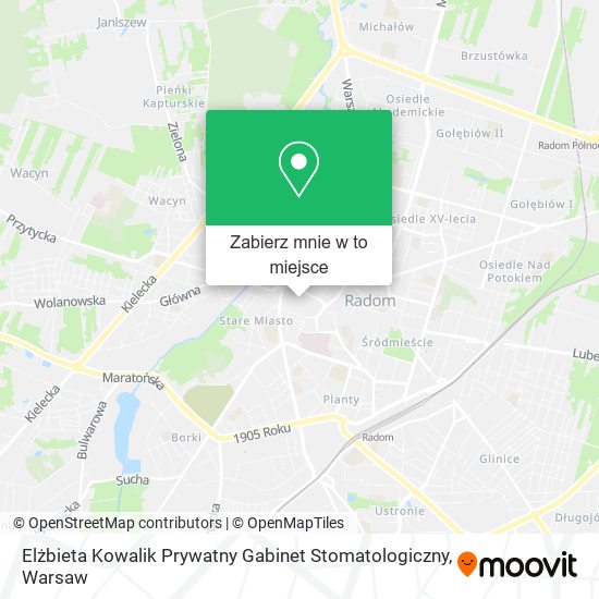 Mapa Elżbieta Kowalik Prywatny Gabinet Stomatologiczny