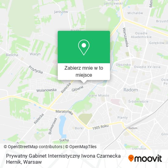 Mapa Prywatny Gabinet Internistyczny Iwona Czarnecka Hernik