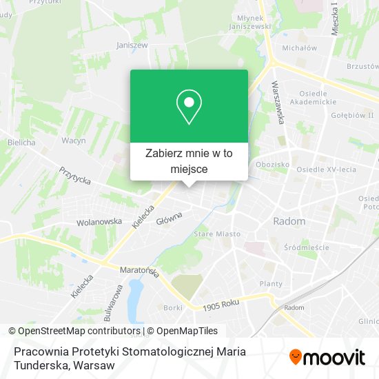 Mapa Pracownia Protetyki Stomatologicznej Maria Tunderska