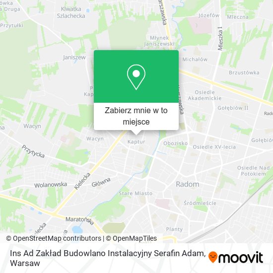 Mapa Ins Ad Zakład Budowlano Instalacyjny Serafin Adam