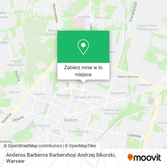 Mapa Anderos Barberos Barbershop Andrzej Sikorski