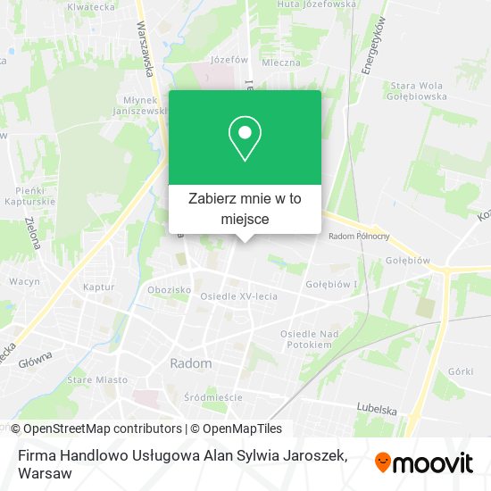 Mapa Firma Handlowo Usługowa Alan Sylwia Jaroszek