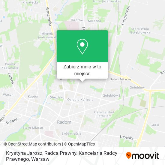 Mapa Krystyna Jarosz, Radca Prawny. Kancelaria Radcy Prawnego