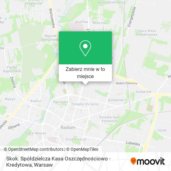 Mapa Skok. Spółdzielcza Kasa Oszczędnościowo - Kredytowa